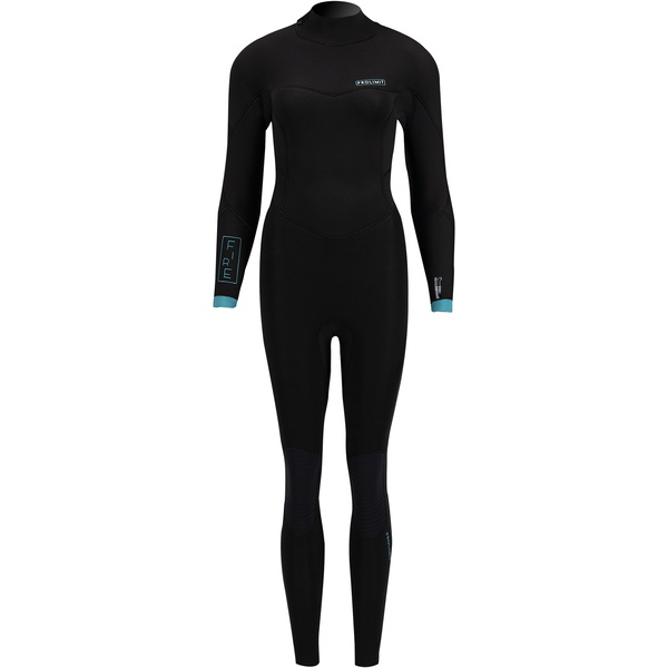 2020 Prolimit Womens Fire 5/3mm V-Back Zip Wetsuit 15060 - Black / Turquoise